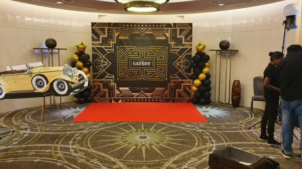 Hotel Staff Party Event Backdrop