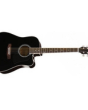 Aria AWN-15CE Semi Acoustic Guitar, Black